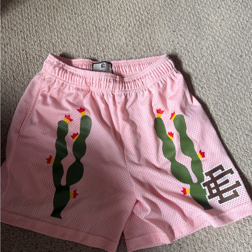 Eric Emanuel Pink Vegas Exclusive Cactus Medium Athletic Shorts